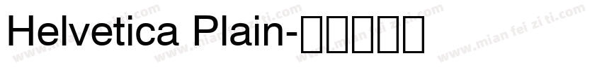 Helvetica Plain字体转换